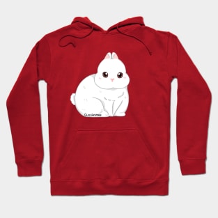 Netherland Dwaft Red Eye White . Bunniesmee Hoodie